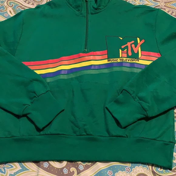MTV green sweatshirt size M - Picture 3 of 6